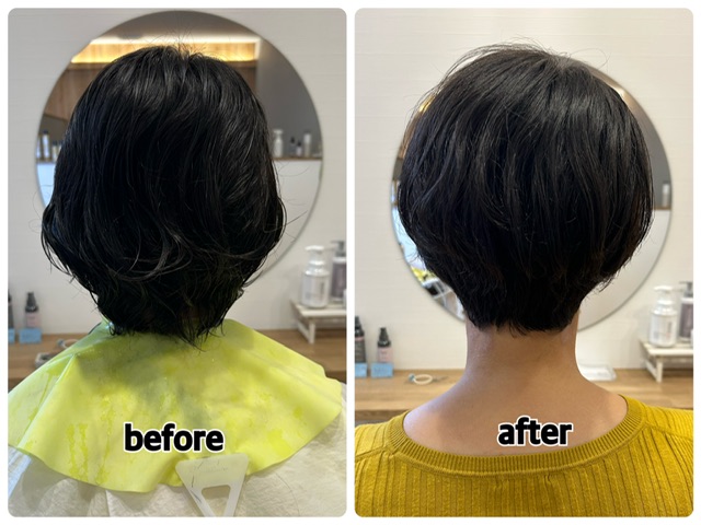 米子美容室R ing/ショートbefore→after