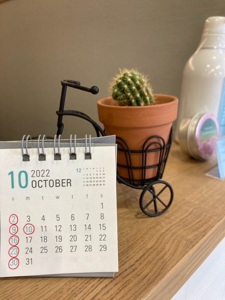 米子美容室Ring/10月9日、10日定休日です。